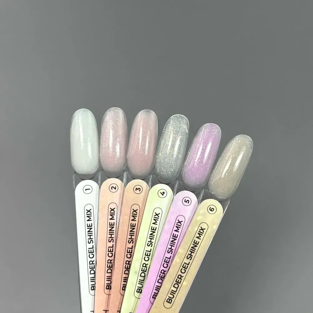 TOUCH Builder Gel Shine Mix №5, 15 ml – Kamuflážní stavební gel se shimmer efektem - Obrázek 3