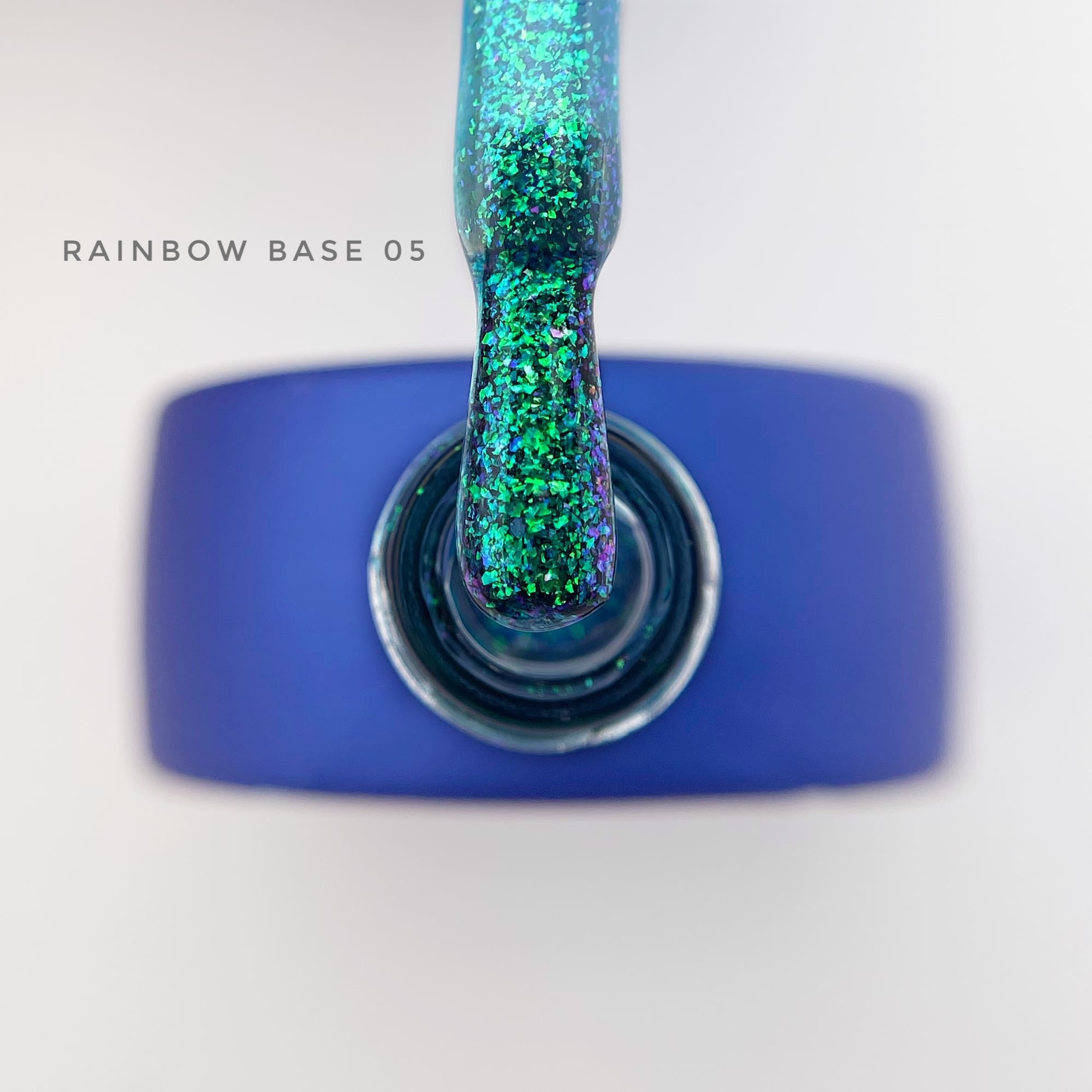TOUCH Rainbow Cover Base №5, 13 ml — Камуфлююча база з блискучими пластівцями Yuki